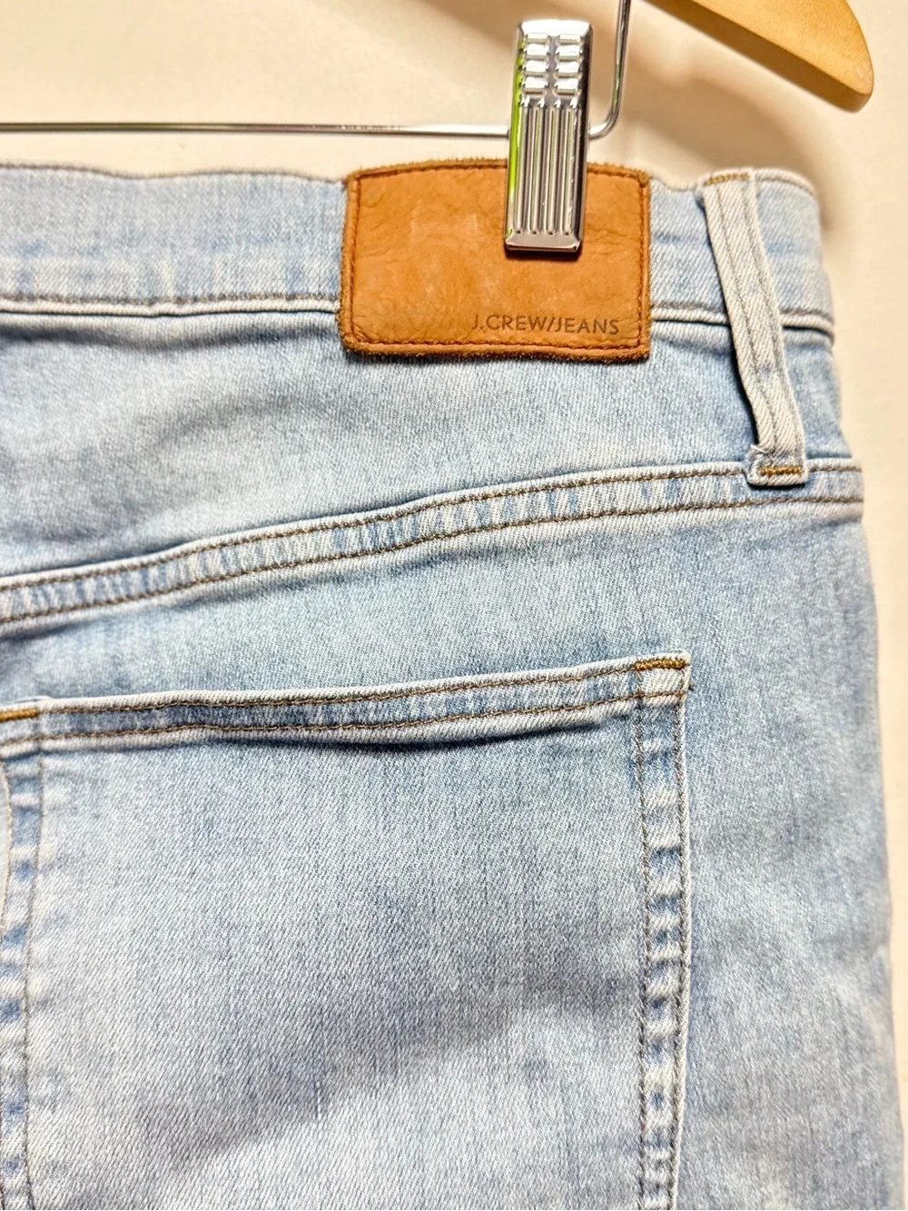 J Crew Women Jean 9” High Rise Toothpick Wash Stretch Button Fly Size 32